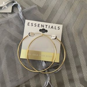 Macy’s Essentials X-Large Gold Plated Hoops